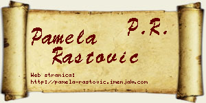 Pamela Rastović vizit kartica